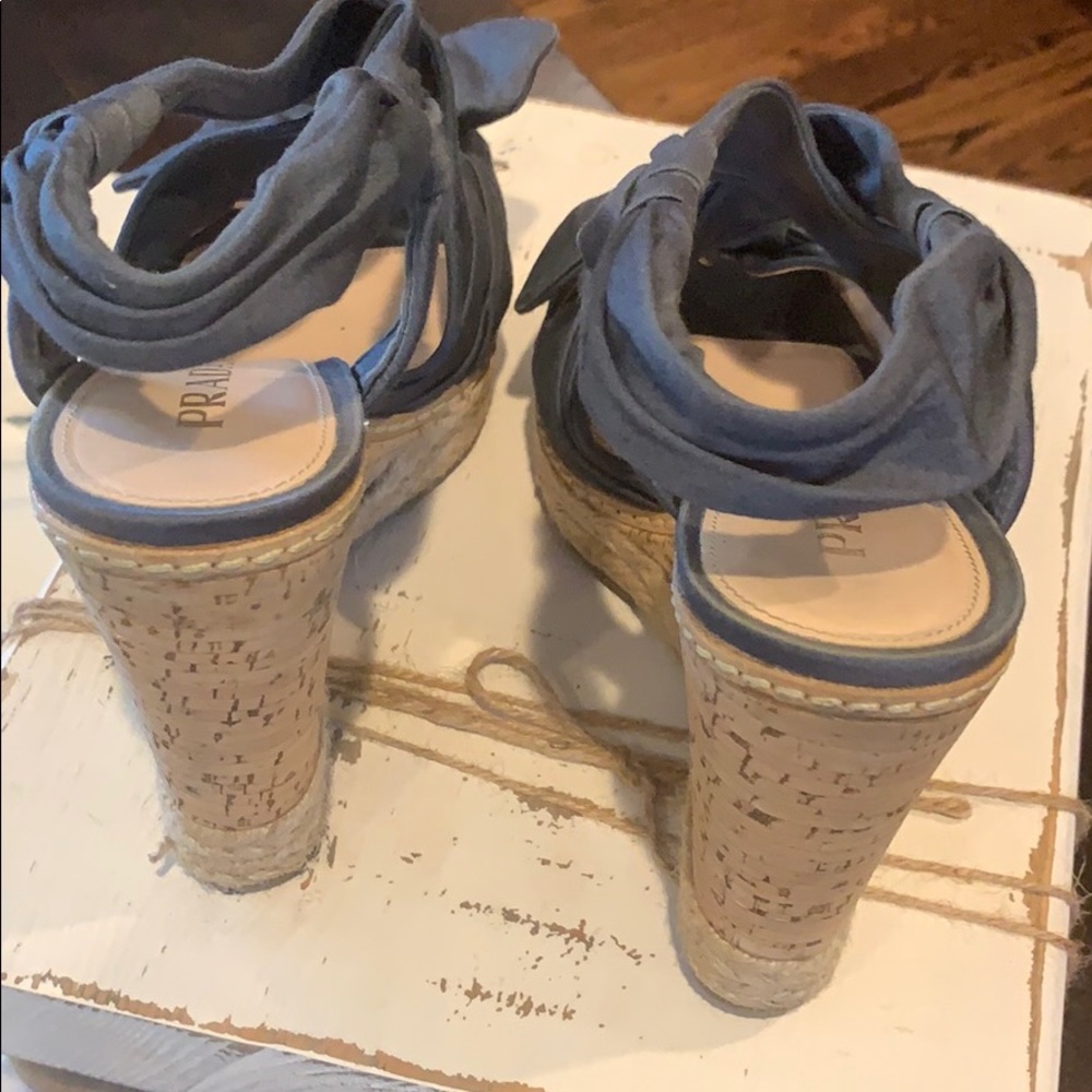 Prada bow cork wedges - Picture 3 of 9